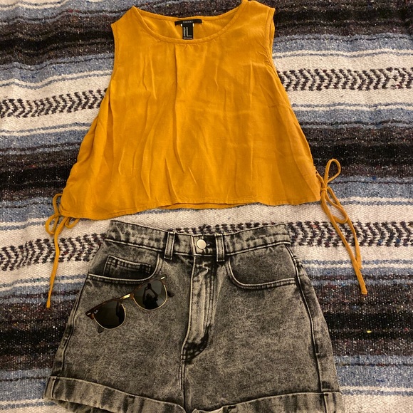 Yellow Crop Top - Picture 1 of 3